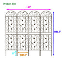 4 Pack Metal Garden Trellis 86.7' x 19.7' Rustproof Trellis for Climbing Plants Outdoor Flower Support Brown