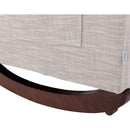 High Back Rocking Chair Nursery Chair .Comfortable Rocker Fabric Padded Seat .Modern High Back Armchair