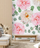 Elegant Gentle Pink Flowers Wallpaper Vogue