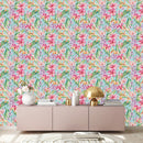 Voguish Pink Floral Wallpaper Chic