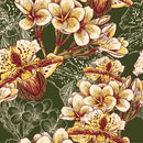 Elegant Dark Green Floral Wallpaper Fashionable