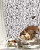 Black and White Wildflowers Wallpaper