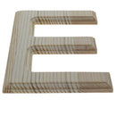 Unfinished Wooden Arial Font Letter E (6.25 Inches)