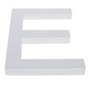 Arial Font White Painted MDF Wood Letter E (6 Inches)