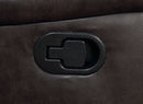 Greer Upholstered Motion Reclining Loveseat Brown