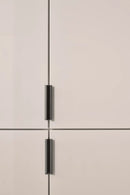 Grey Textured "Edge Straight" Tab Drawer Pulls