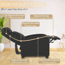 Massage Recliner Chair With Footrest Black PU Leather