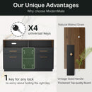 Black Walnut Professional Four Drawer File Cabinet
