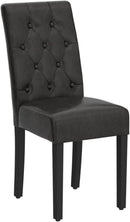 Faux Leather Dining Chairs Brown Set Of 2 For Dining Room