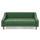 Modern Durable Elevated Dog Sofa Bed with Irregular Armrest Design, Comfortable Soft Green Pet Sofa, Foam Material