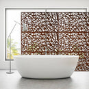Outdoor & Indoor Privacy Screen Metal Privacy Screen 76' H×48' W, Freestanding Decorative Privacy Screen for Deck Balcony Patio, Rust Red Steel