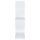 Emelle 63-inch 4-shelf Glass Panel Bookshelf White