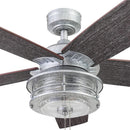 52 Inch Indoor Outdoor Ceiling Fan LED Light Dual Mount