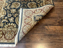Indian Agra Rug 6x9, Floral, Traditional Rug, Dark Green Maroon Tan