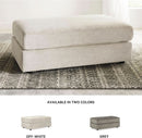 Soletren Oversized Ottoman Off White Modern Furniture