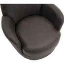 PU leather Swivel Barrel Chair, Swivel Accent Chairs Armchair for Living Room, Reading Chairs for Bedroom Comfy, Round Barrel Chairs with Gold Stainless Steel Base (Brown)