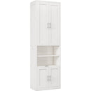 Full Size Murphy Bed with 1 Side Cabinet Storage Shelf, 61.5-inch Cabinet Bed Folding Wall Bed with Desk Combo Perfect for Guest Room,Study, Office,White(old sku:BS7012008109C)