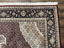 Sino Persian Rug 8x10, Herati, Elegant Oriental Carpet, Dark Maroon