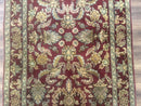 Indo Persian Mahal Rug 4x6, Floral Allover Pattern, Maroon