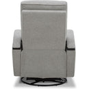 Fabric Power Swivel Glider Rocker Recliner Chair Light Grey