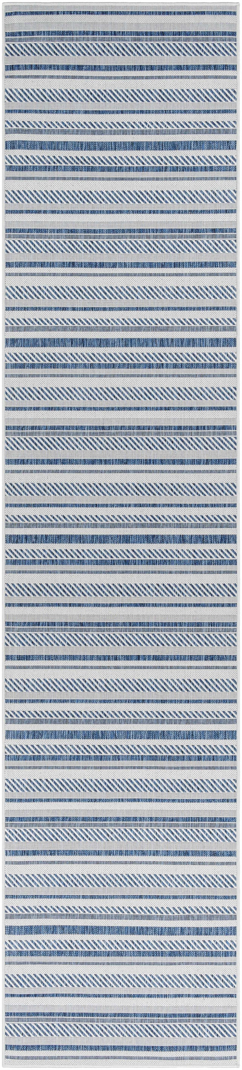 Olin White&Blue Performance Rug