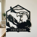 Custom Metal Wall Art - Personalized Patriotic Eagle Sign