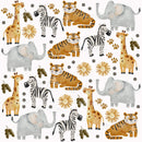 Safari Animals Faces - Fabric Nursery Wall Art Decals