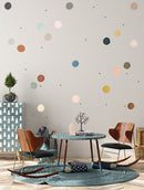 Watercolor Polka Dots - Fabric Nursery Wall Art Decals