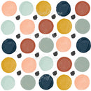 Colorful Watercolor Polka Dots - Fabric Nursery Wall Art Decals