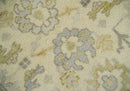 Earthy Neutral Traditional Beige and Silver Antique Style Hand knotted Wool Area Rug, Kids, Living Room and Bedroom Rug