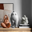 Earthy textured dreaming yoga women figure set – living room decor