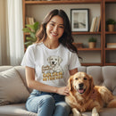 Easily Distracted By Golden Retriever Women Graphic T-Shirt Cotton Pet Lover Casual Top