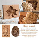 Easter bunny floral wooden mold kitchen gingerbread cake tool
