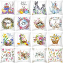 Easter rabbit and eggs pillowcase – living room floral decor