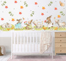 Bunny & Sheep - Fabric Nursery Wall Art Decals