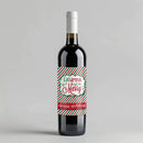 Eat Drink Be Merry Christmas Wine Label