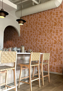 Pool Side Wallpaper, pink & orange