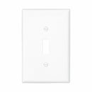 Eaton PJ1 Single Gang Toggle Wallplate White/Black