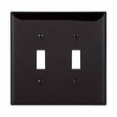 Eaton PJ2 Two Gang Toggle Wallplate White/Black