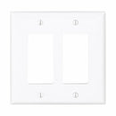 Eaton PJ262 Two Gang Decorator Wallplate White/Black