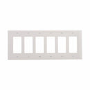 Eaton PJ266 Six Gang Decorator Wallplate White/Black