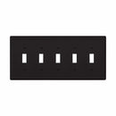 Eaton PJ5 Five Gang Toggle Wallplate White/Black
