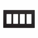 Eaton PJS264 Four Gang Decorator Screwless Wallplate