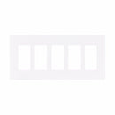 Eaton PJS265 Five Gang Decorator Screwless Wallplate White/Black