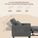 Dark Gray Sleeper Chair Bed Three In One Convertible Modern Linen Fabric Sofa