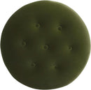24 Inch Round PremiumQualityTextured Woven Upholstered Ottoman