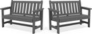 Weatherproof Two-Person Outdoor Bench With High Weight Capacity