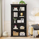 71 Inch 6 Tier Industrial Bookcase Floor Standing All Black