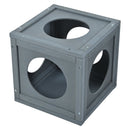Grey Pine Wood Outdoor Cat House with Shelves and Weather Protection, Removable Wood Boxes