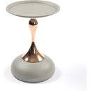 Mermaid Tail End Coffee Table Round Side Table, Modern Metal Pedestal Table, Minimalist Accent Table for Small Spaces, Drink Martini Table Decoration for Living Room